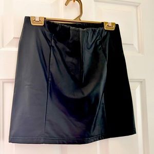 Faux leather mini